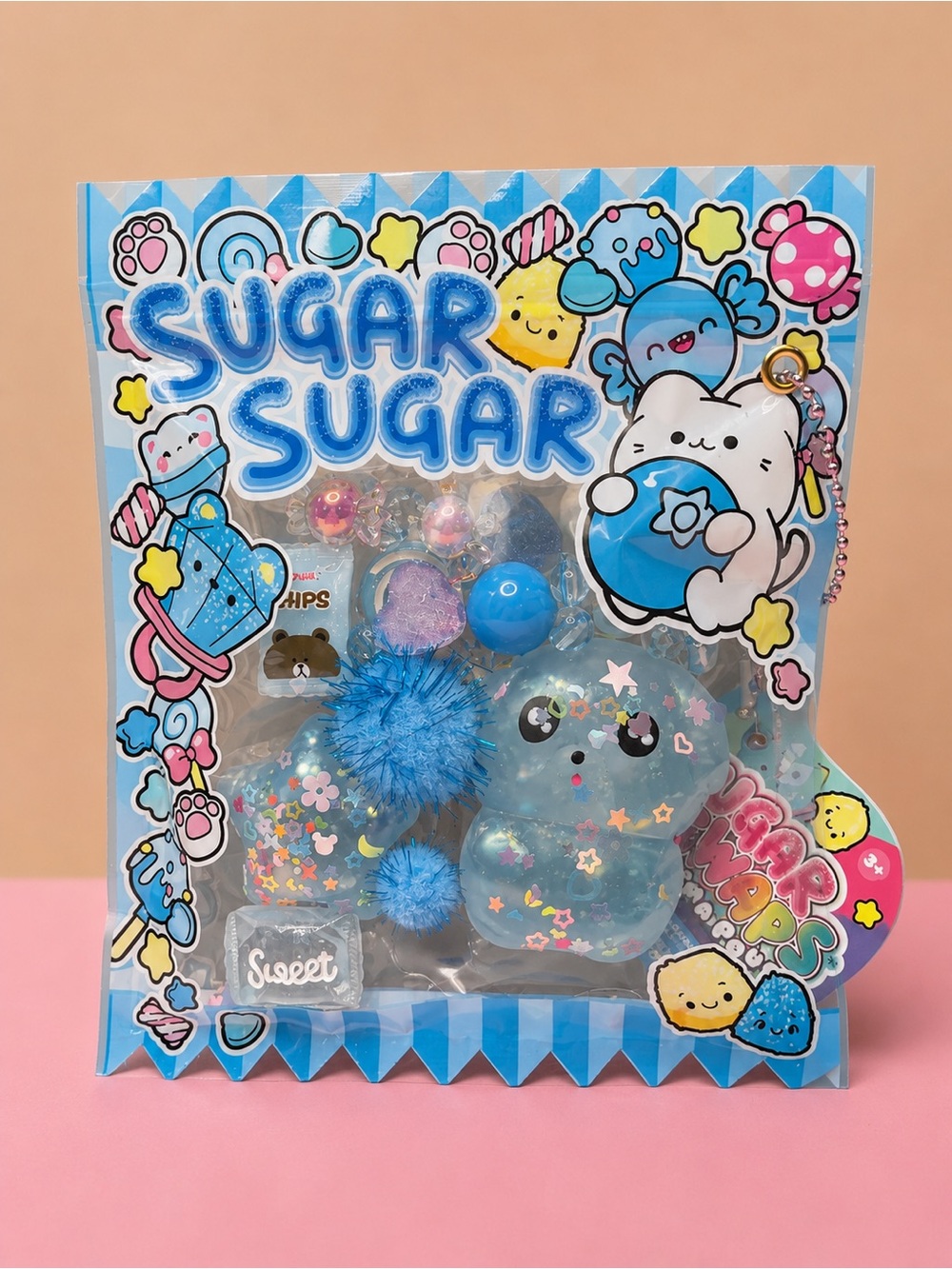 Sugar Sugar Kids Sensory squishy charm set - Blue